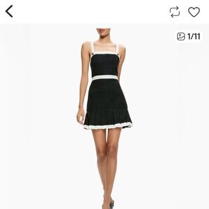 Alice + Olivia Black and White Mini Dress